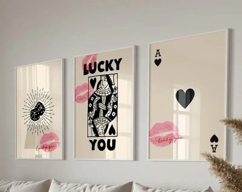 Retro beige and brown wall art posters set living room decor