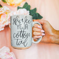 Shake Your Cotton Tail 16oz Ceramic Easter Coffee Mug Pastel Pink Blue