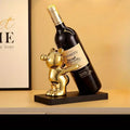 DecorBites™ Bear Wine Rack Cup Holder for Home Bar, Kitchen Storage & Decor