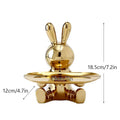 Silver decorbites astronaut rabbit resin tray office storage decor