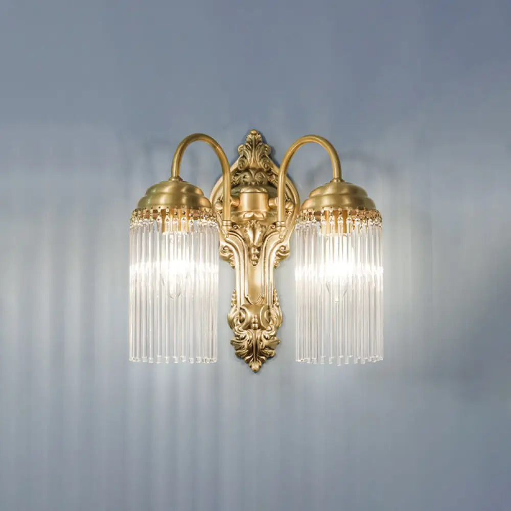 DecorBites™ Simple Crystal Rod Wall Mount Light - Gold Sconce for Corridor