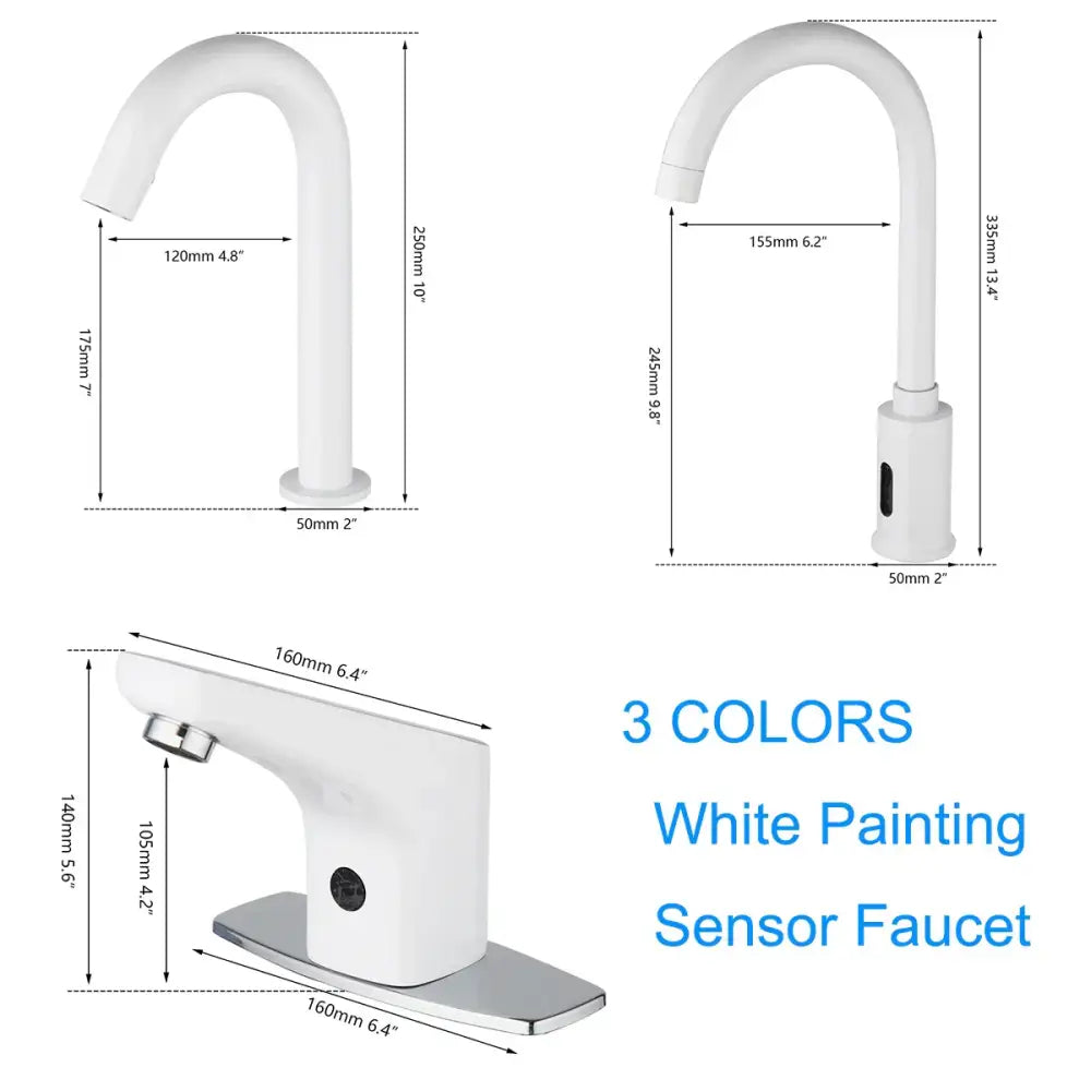 DecorBites™ Automatic Sensor Bathroom Faucet, Solid Brass, Water Saving, Touch-Free Electric Tap