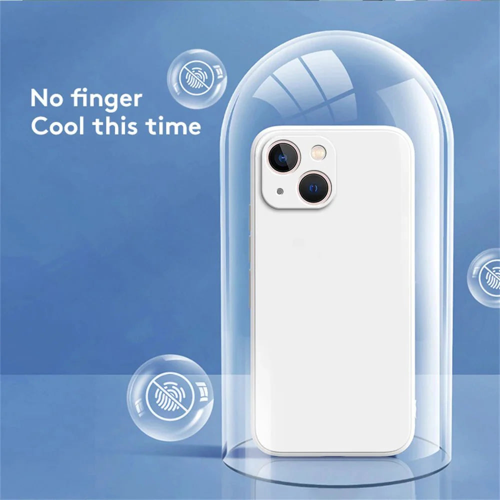 Ricestate Square Liquid Silicone Phone Case | Full Coverage Shockproof Camera Protective Cover for iPhone 11 to 14 Series