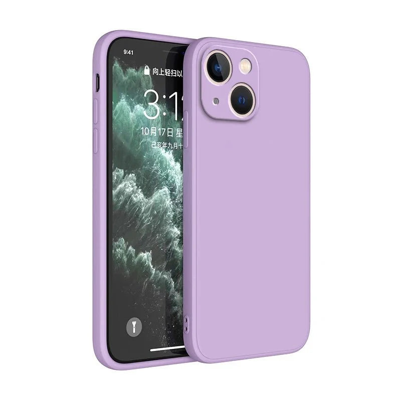 Ricestate Square Liquid Silicone Phone Case | Full Coverage Shockproof Camera Protective Cover for iPhone 11 to 14 Series