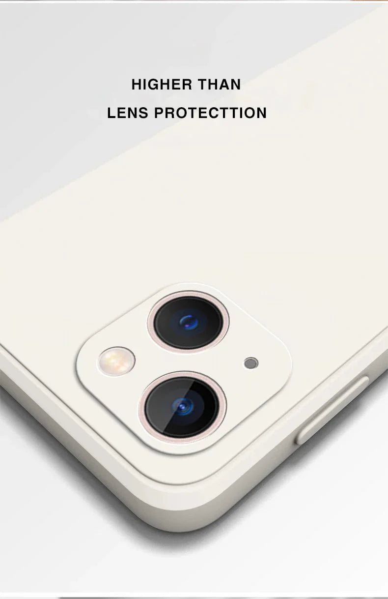 Ricestate Square Liquid Silicone Phone Case | Full Coverage Shockproof Camera Protective Cover for iPhone 11 to 14 Series