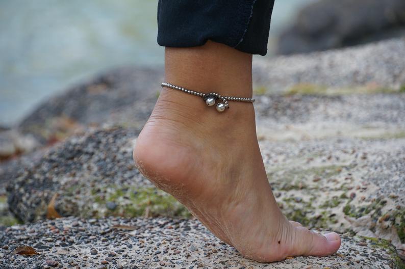 Stylish Boho Silver Elephant Anklet For Women And Girls