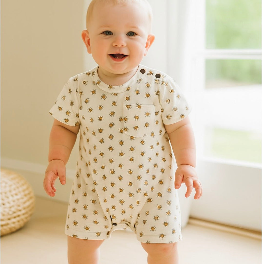 short sleeve romper | sun