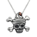 Sweet Deadly Skull Pendant Necklace Gothic Silver Chain