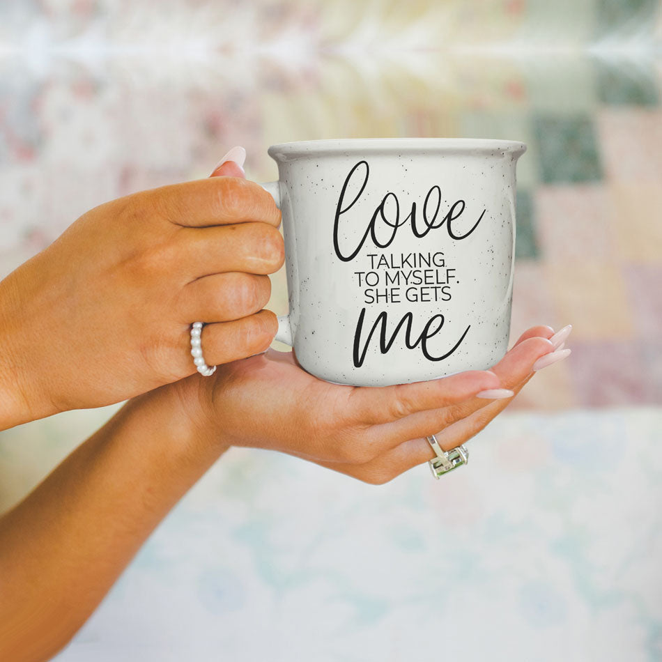 Love Talking To Myself 14.5oz Ceramic Coffee Mug Funny Self Talk Gift