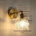 DecorBites™ Clear Glass Copper Socket LED Wall Lamp with Pull Chain Switch