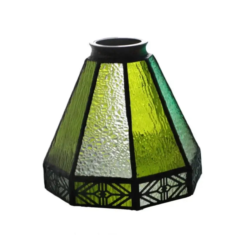 Vintage brass and green glass led wall sconce for bedroom
