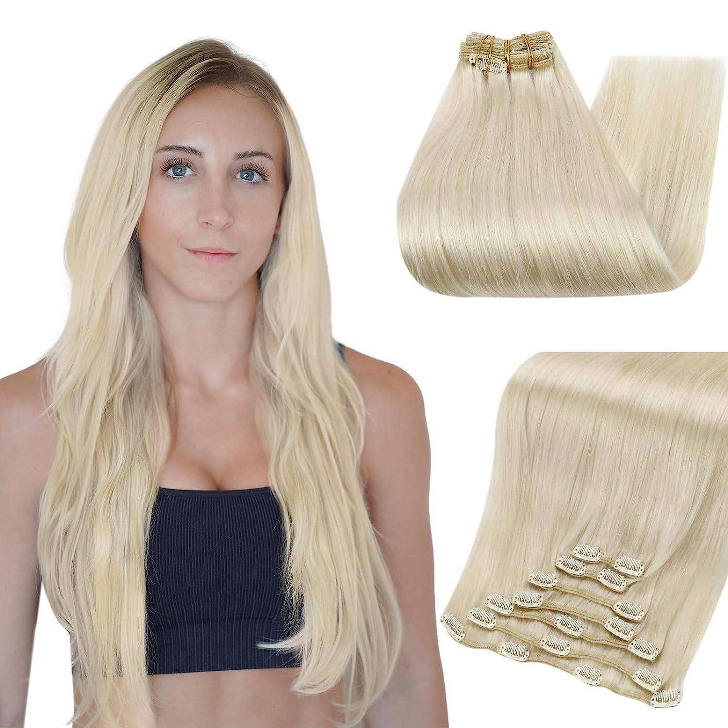 VIP Clip Extensions / Silky Straight - 24'' (170 g ) - ClipeX System
