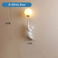 DecorBites™ Blue Bear 3D Moon Wall Lamp for Children's Bedroom Interior Lighting