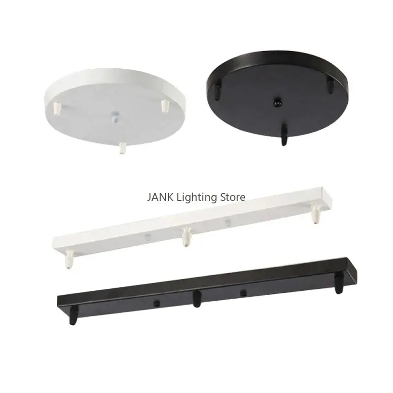 White & black pendant light ceiling mount canopy with hooks dining room
