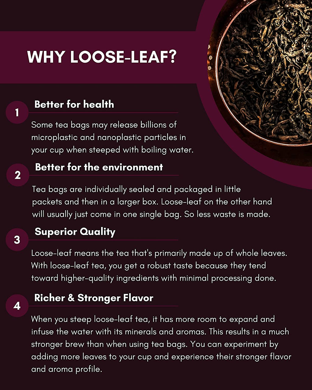 Puerh Tea, High-Caffeine Coffee Alternative - Fermented - Organic